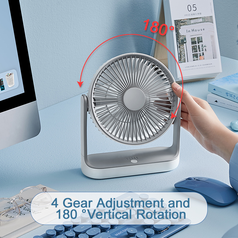 Small Portable USB Battery Desk Table Fan