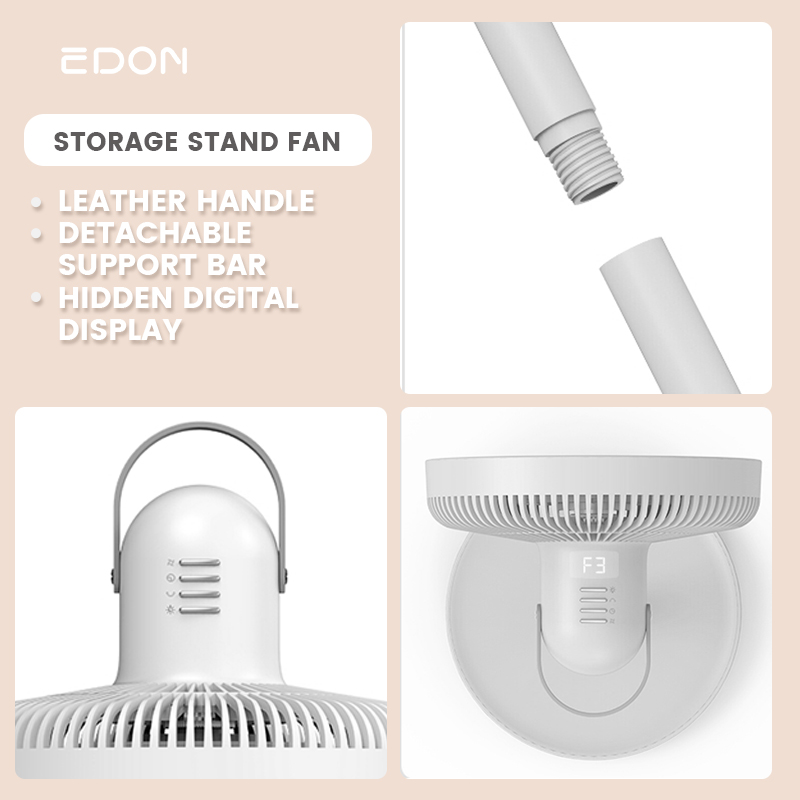 Air Circulation Rechargeable Pedestal Standing Fan