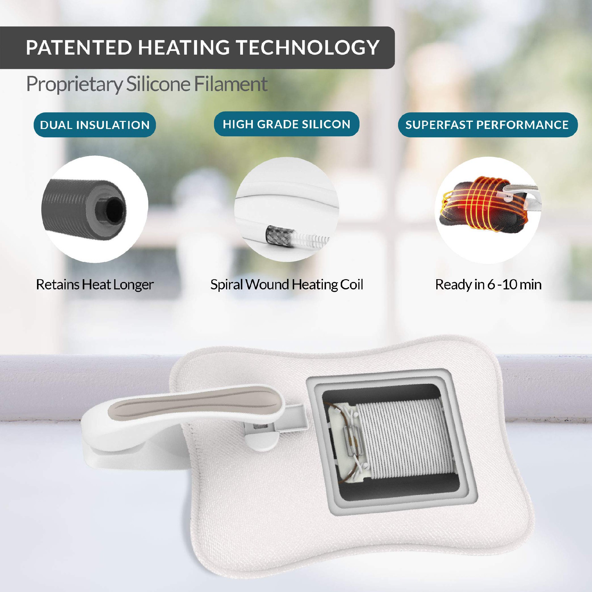 Electric Rechargeable PVC Hot Water Bag