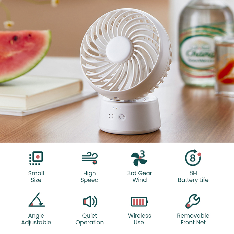 Small Rechargeable Portable Desktop Fan