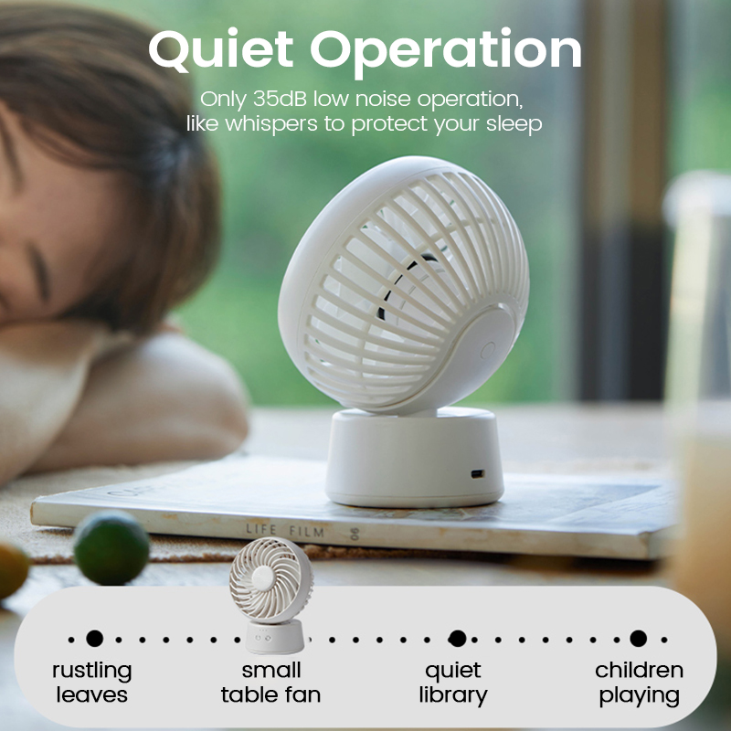 Small Rechargeable Portable Desktop Fan