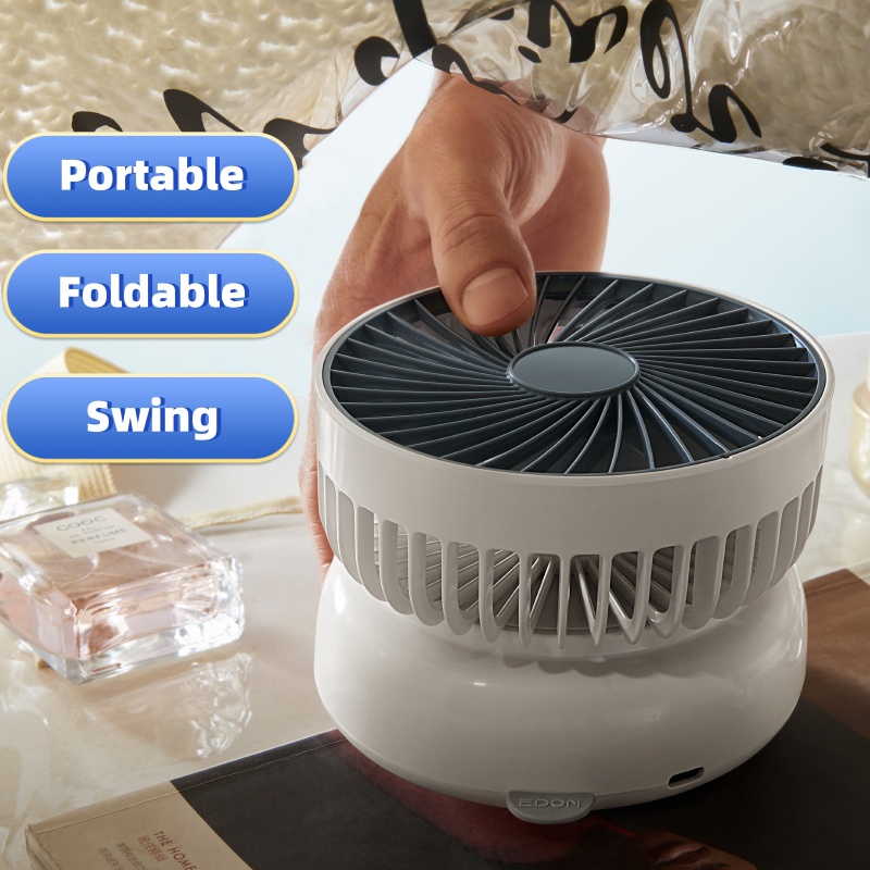 EDON E818 Clip Table Fan with Two base Options