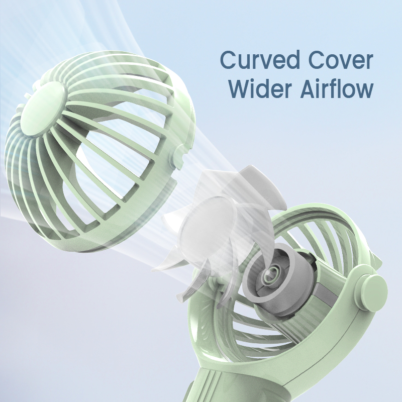 EDON E115 270° Rotation Handheld Fan with Curved Cover