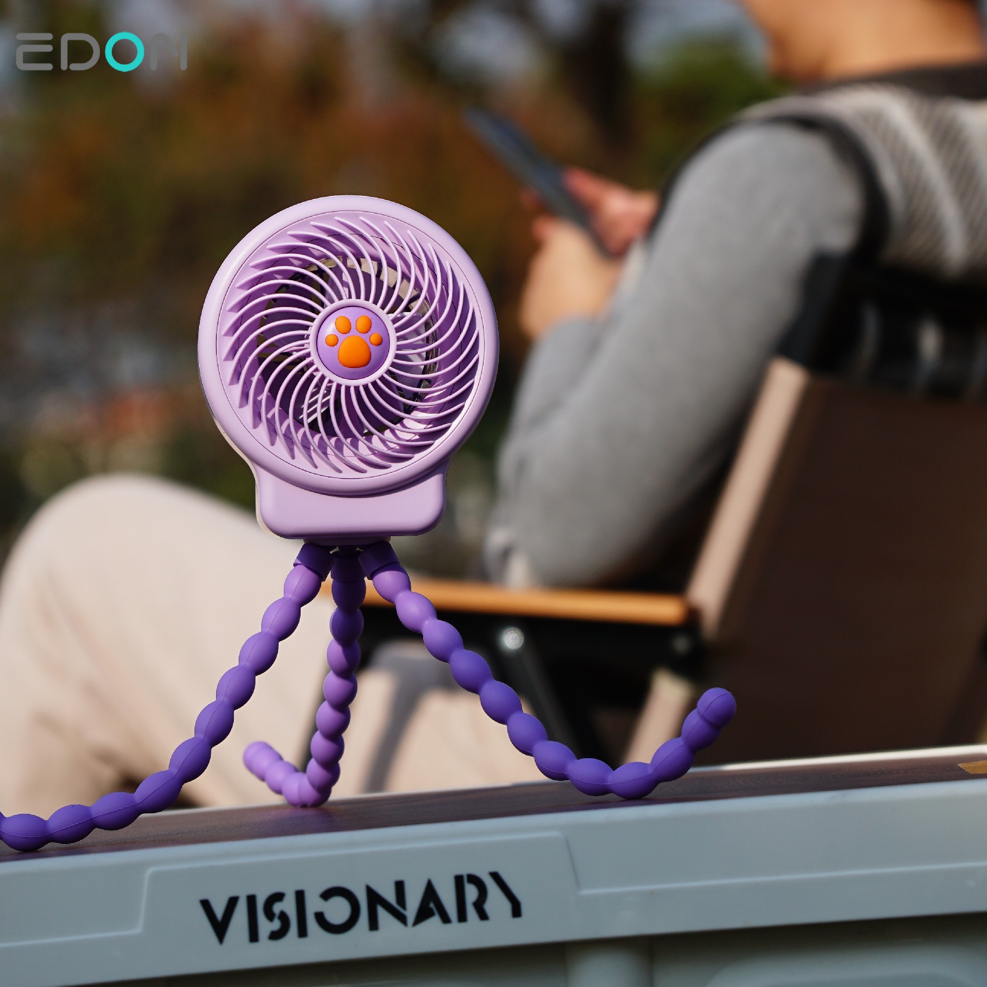 EDON E713 Octopus Fan with Flexible Tripod Wrapped on Stroller, Car Seat