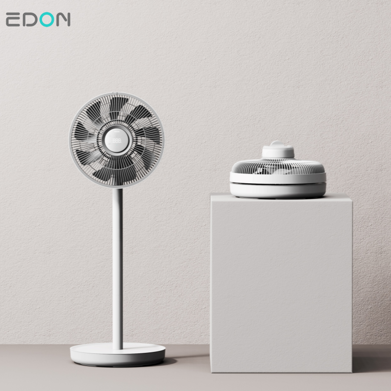 EDON E912 Ultra Slim 2D Floor Circulating Fan Space-Saving Foldable Design