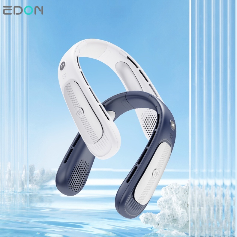 EDON Brushless Motor Super Strong Wind and Very Quiet Rechargeable Neck fan
