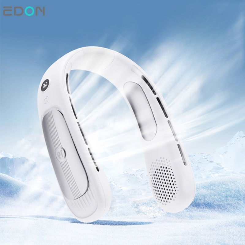 EDON Brushless Motor Super Strong Wind and Very Quiet Rechargeable Neck fan