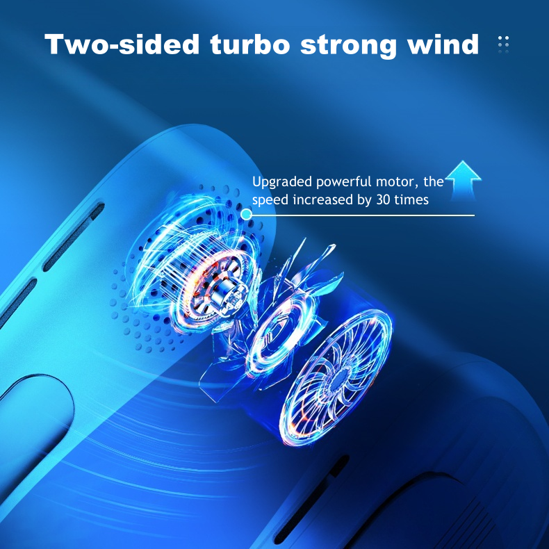 EDON Brushless Motor Super Strong Wind and Very Quiet Rechargeable Neck fan