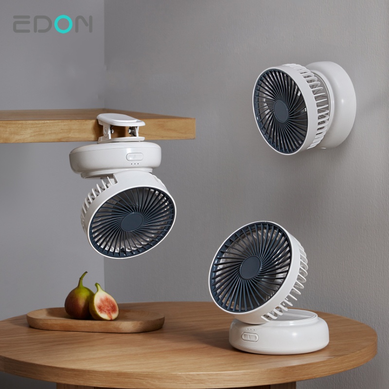EDON E818 Clip Table Fan with Two base Options