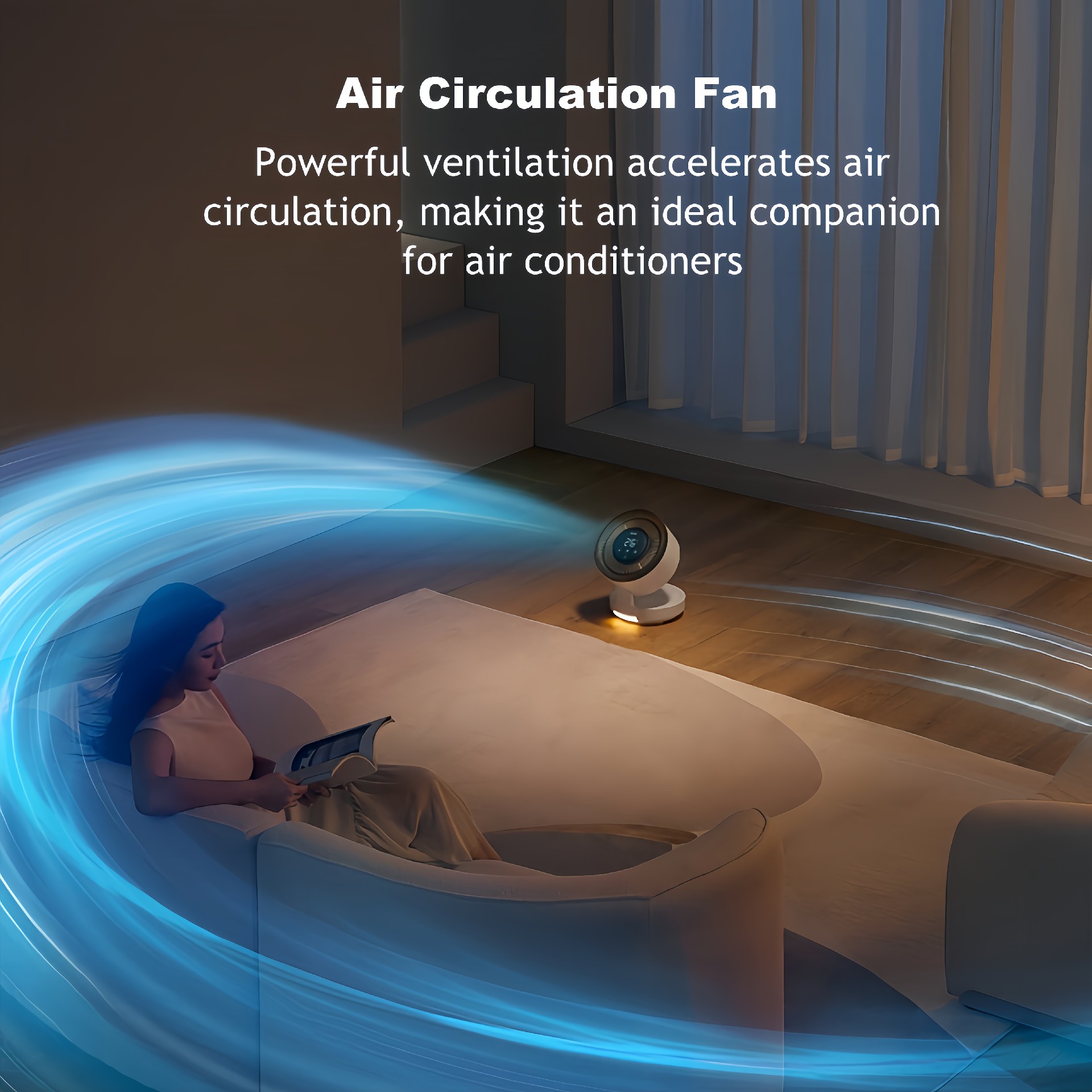 EDON 3-in-1 Multifunctional Fan Air Purifying Circulation Fan