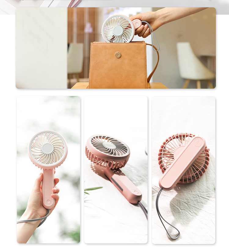 Outdoor Mini Portable Battery Rechargeable Hand Fan